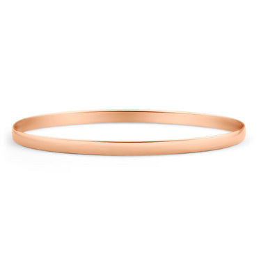 9ct Rose Gold 4mm Solid Bangle