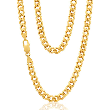 9ct Yellow Solid Gold "Theo" Curb Chain