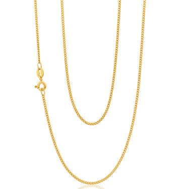 9ct Yellow Gold 50cm 40 Gauge Curb Chain