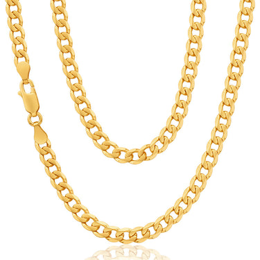 9ct Solid Yellow Gold 55cm 120 Gauge Curb Chain