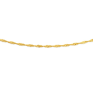 9ct Yellow Solid Gold Singapore 45cm Chain 40 Gauge