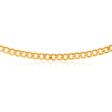 9ct Yellow Solid Gold Curb Chain 150 gauge in 60cm