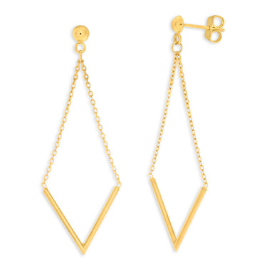 9ct Yellow Gold Opulent Drop Earrings