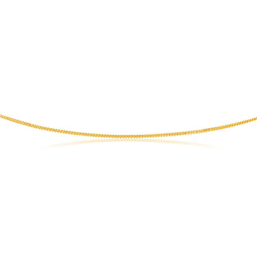 9ct Yellow Gold Fancy Square Curb 30 gauge 45cm Chain