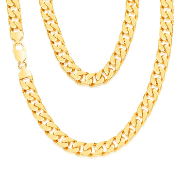 9ct Yellow Solid Gold 350 Gauge 55cm Curb Chain