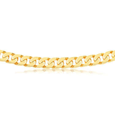 9ct Yellow Solid Gold 350 Gauge 55cm Curb Chain