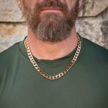 9ct Yellow Solid Gold 350 Gauge 55cm Curb Chain