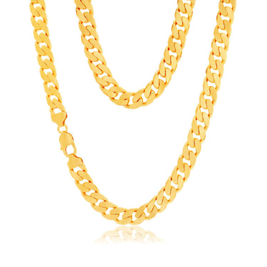 9ct Yellow Solid Gold 350 Gauge 60cm Curb Chain