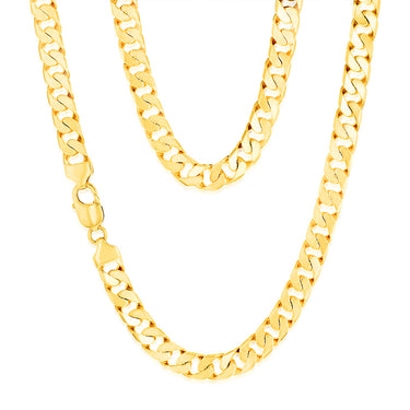 9ct Yellow Solid Gold 300 Gauge 55cm Curb Chain