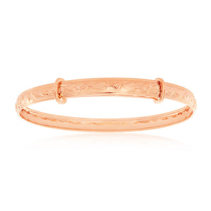 9ct Rose Gold D Shaped Baby Bangle