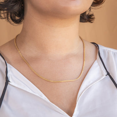 9ct Yellow Gold Wheat Diamond Cut 50 Gauge 50cm Chain