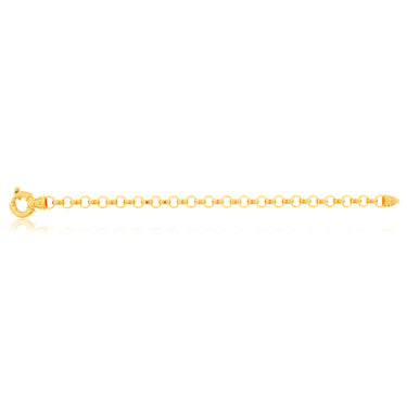 9ct Alluring Yellow Solid Gold Belcher Bracelet