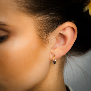 9ct Yellow Gold Plain Hoop 10mm European made