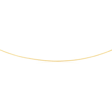 9ct Yellow Gold Box Diamond Cut Link "Venetian" 45cm Chain