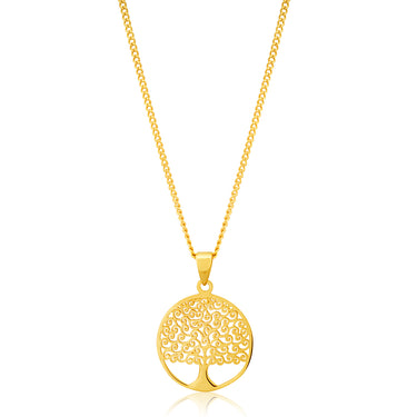 9ct Yellow gold 16mm Tree Of Life Pendant