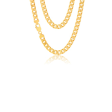 9ct Yellow Solid Gold 300 Gauge 60cm Curb Chain
