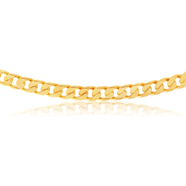 9ct Yellow Solid Gold 300 Gauge 60cm Curb Chain