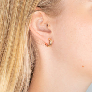 9ct Rose Gold 10mm Huggie Earrings