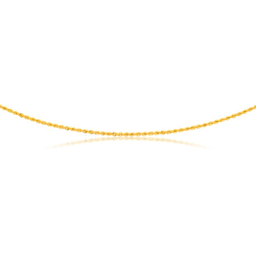 9ct Yellow Gold 45cm Rope Chain 50Gauge