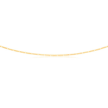 9ct Yellow Gold 3:1 Figaro 45cm Chain 40Gauge