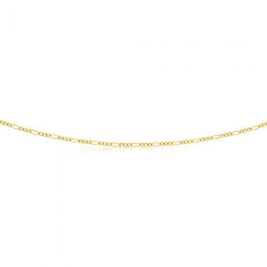 9ct Yellow Gold 3:1 Figaro 50cm Chain 50Gauge 9Y