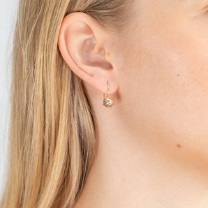 9ct Rose Gold 7mm Diamond Cut Euroball Earrings