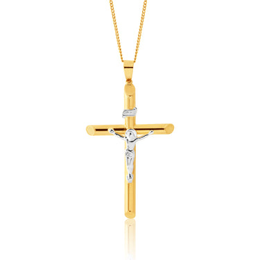 9ct Yellow Gold Crucifix Pendant