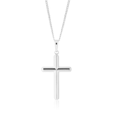 9ct White Gold Cross Pendant