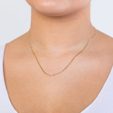 9ct Yellow Gold 45cm Curb Chain