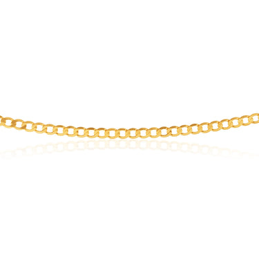 9ct Yellow Solid Gold 50cm Curb Chain