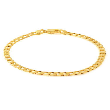 9ct Yellow Gold 21cm Curb Bracelet