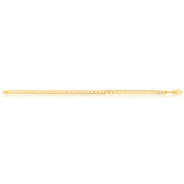 9ct Yellow Gold 21cm Curb Bracelet