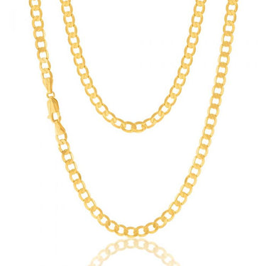 9ct Yellow Gold 55cm Curb Chain