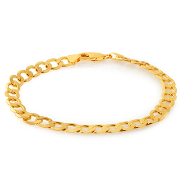 9ct Yellow Gold 21cm Curb Bracelet