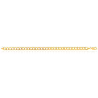 9ct Yellow Gold 21cm Curb Bracelet