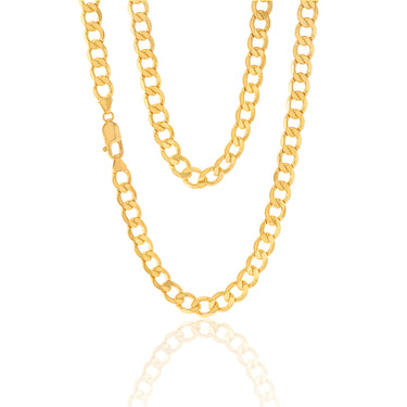 9ct Yellow Gold 55cm Curb Chain