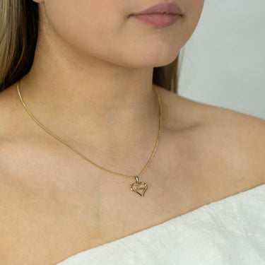 9ct Yellow Gold Love Heart Pendant