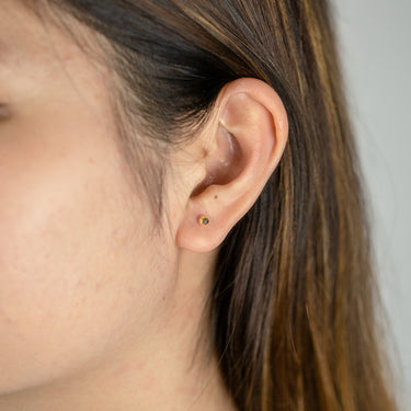 9ct Yellow Gold Round Stud Earrings