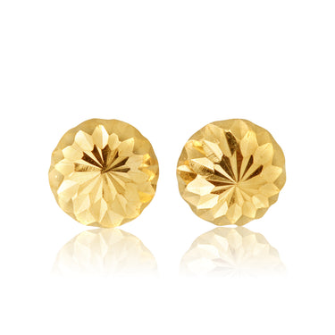 9ct Yellow Gold Round Stud Earrings