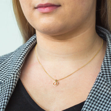 9ct Yellow Gold Pearl Heart Pendant