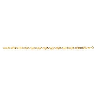 9ct Yellow Gold Twisted Link 19cm Bracelet