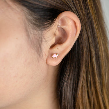 9ct Yellow Gold Turtle Earrings