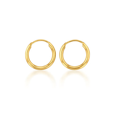 9ct Gold 11mm Plain Sleepers