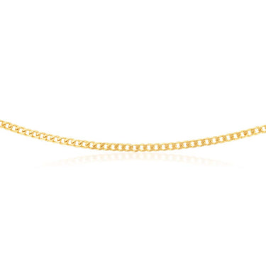 9ct Yellow Solid Gold 100 Gauge Curb 51cm Chain