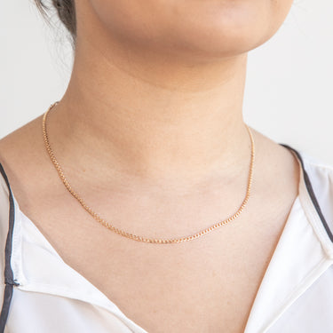 9ct Yellow Solid Gold 60 Gauge Curb 45cm Chain