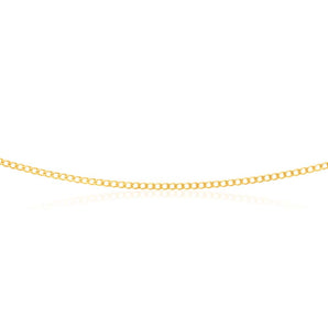 9ct Yellow Gold 60 Gauge Curb 55cm Chain