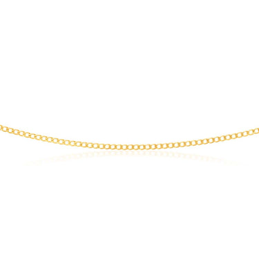 9ct Yellow Solid Gold 60 Gauge Curb 55cm Chain