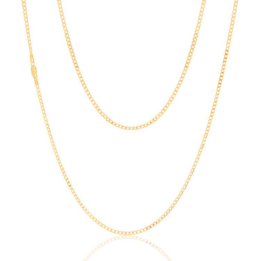 9ct Yellow Gold 60 Gauge Curb 60cm Chain