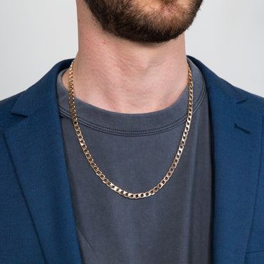 9ct Yellow Solid Gold 150 Gauge Curb 55cm Chain