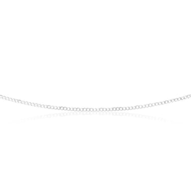 9ct White Gold 50 Gauge Tight Curb 46cm Chain